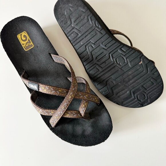 TEVA Mush brown platform sandal - Picture 2 of 4